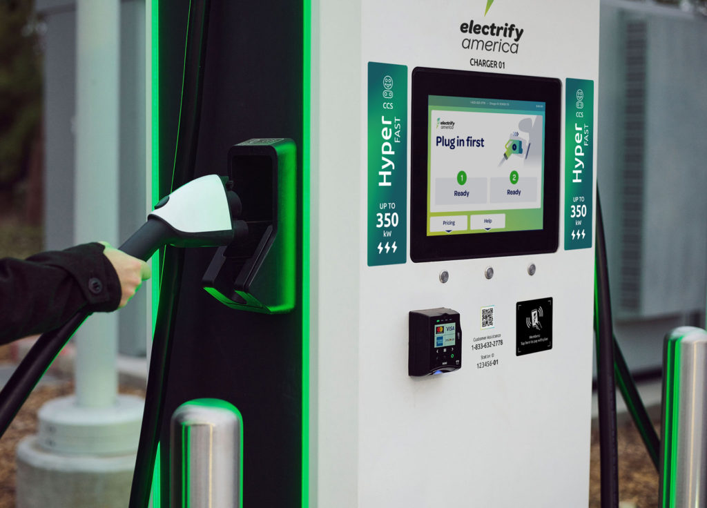Electrify America New Labels on Chargers